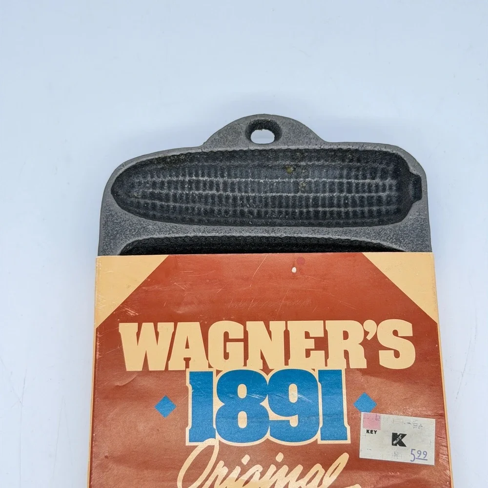 Wagners 1891 Original Cast Iron Cornbread Stick Pan 7 Slot Made in USA Vintage